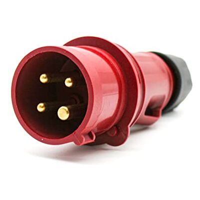 DOJA BARCELONA - Clavija 380V IP44 32A 3P+T (4 polos) - IP44 - 32A 3P+T - Industrial plug - Publicité DOJA BARCELONA - Clavija 380V IP44 32A 3P+T (4 polos) - IP44 - 32A 3P+T - Industrial plug - Publicité