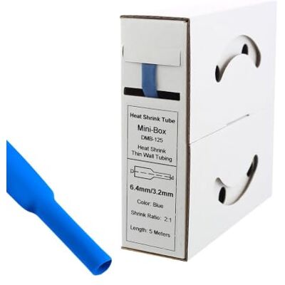 Offgridtec Tube thermorétractable 5 m 6,4 mm > 3,2 mm Bleu Boîte distributrice atelier voiture - Publicité Offgridtec Tube thermorétractable 5 m 6,4 mm > 3,2 mm Bleu Boîte distributrice atelier voiture - Publicité