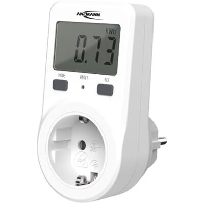 Ansmann Compteur d'énergie numérique compact APM 1 Compteur de consommation d'électricité Energy Check/Compteur d'électricité jusqu'à 3680 W, fonction mémoire incluse Économiser de l'électricité - Publicité Ansmann Compteur d'énergie numérique compact APM 1 Compteur de consommation d'électricité Energy Check/Compteur d'électricité jusqu'à 3680 W, fonction mémoire incluse Économiser de l'électricité - Publicité