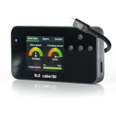 caberqu.com BLE caberQU Testeur de câble numérique USB C PD 3.0/3.1/3.2 eMarker 25 broches Continuité Broches USB 2/3/4 Résistance de câble Application iOS et Android (BLE caberQU) - Publicité caberqu.com BLE caberQU Testeur de câble numérique USB C PD 3.0/3.1/3.2 eMarker 25 broches Continuité Broches USB 2/3/4 Résistance de câble Application iOS et Android (BLE caberQU) - Publicité