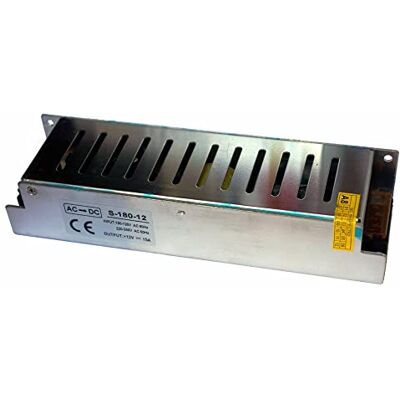 LEDSone Transformateur d'alimentation pour pilote LED DC 12 V 15A Pour bande LED, DC12V 15A 180W - Publicité LEDSone Transformateur d'alimentation pour pilote LED DC 12 V 15A Pour bande LED, DC12V 15A 180W - Publicité