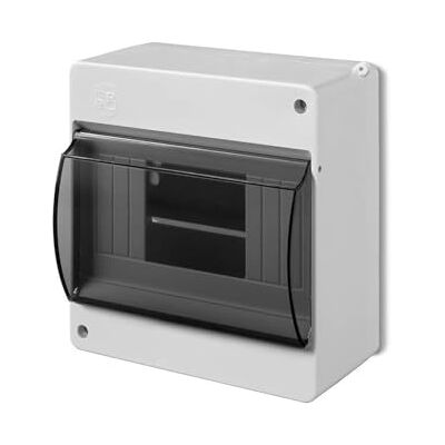 ELEKTRO-PLAST Boîte de distribution en saillie Boîte à fusibles 1 rangée 6 modules IP30 Gris clair - Publicité ELEKTRO-PLAST Boîte de distribution en saillie Boîte à fusibles 1 rangée 6 modules IP30 Gris clair - Publicité