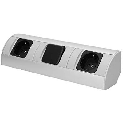 Orno AE-1304(GS) Prise d'angle de cuisine avec interrupteur, 2 prises, 3680 W - Publicité Orno AE-1304(GS) Prise d'angle de cuisine avec interrupteur, 2 prises, 3680 W - Publicité