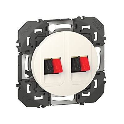 Legrand Prise haut-parleur double dooxie finition blanc emballage blister - Publicité Legrand Prise haut-parleur double dooxie finition blanc emballage blister - Publicité