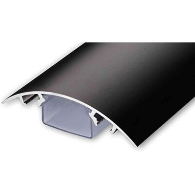 ALUNOVO TV Design Canal 80mm pour câbles en Aluminium en Noir Mat RAL9005 (Longueur: 120cm) - Publicité ALUNOVO TV Design Canal 80mm pour câbles en Aluminium en Noir Mat RAL9005 (Longueur: 120cm) - Publicité