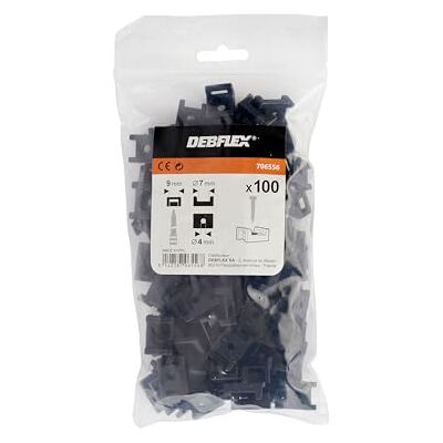 DEBFLEX Collier Électricien à Embase Attache de Câble Serre Câble Plastique 100 Embases Simples Noires Pour Collier Largeur 9mm 706556 - Publicité DEBFLEX Collier Électricien à Embase Attache de Câble Serre Câble Plastique 100 Embases Simples Noires Pour Collier Largeur 9mm 706556 - Publicité