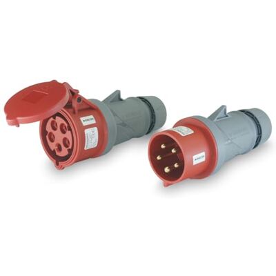 Mennekes Kit prise et raccord CEE 400 V/32 A 5p IP44 - Publicité Mennekes Kit prise et raccord CEE 400 V/32 A 5p IP44 - Publicité