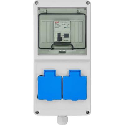 Boîte de sortie industrielle compacte Bosch - 2 prises IP54 - Publicité Boîte de sortie industrielle compacte Bosch - 2 prises IP54 - Publicité