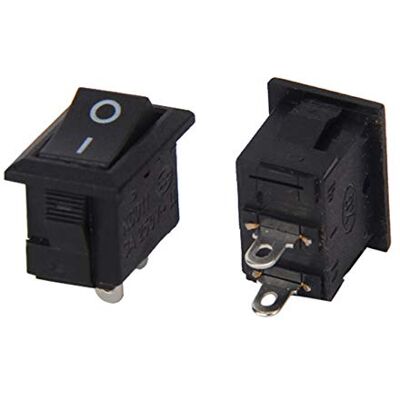 Tecnostore Mini interrupteur 10 x 15 mm rectangulaire noir 2 broches 250 V 3 A ON/OFF KCD11 auto - Publicité Tecnostore Mini interrupteur 10 x 15 mm rectangulaire noir 2 broches 250 V 3 A ON/OFF KCD11 auto - Publicité