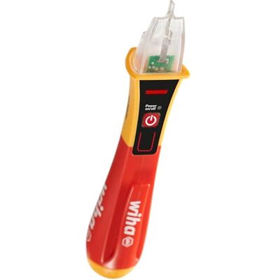 Wiha Détecteur de tension Volt sans contact, unipolaire, 90-1 000 V Courant Alternatif I Testeur de phase à signal optique (43798) - Publicité Wiha Détecteur de tension Volt sans contact, unipolaire, 90-1 000 V Courant Alternatif I Testeur de phase à signal optique (43798) - Publicité