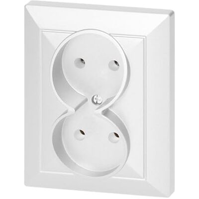 Miratic Double Prise De Courant Murale Sans Terre Type C Prise Electrique Encastrable 2x2P Système Pearl Multiprise 2 Prises 16A 250V IP20 (blanc) - Publicité Miratic Double Prise De Courant Murale Sans Terre Type C Prise Electrique Encastrable 2x2P Système Pearl Multiprise 2 Prises 16A 250V IP20 (blanc) - Publicité