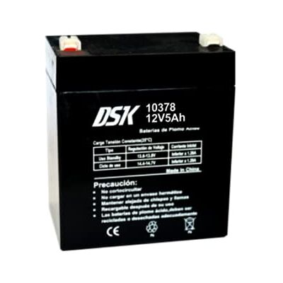 DSK Batterie AGM Plomb Étanche VRLA 12V 5Ah Rechargeable sans Entretien pour Alarmes, Sécurité, Jouets Électriques et UPS Compatible bornes F1/F2 - Publicité DSK Batterie AGM Plomb Étanche VRLA 12V 5Ah Rechargeable sans Entretien pour Alarmes, Sécurité, Jouets Électriques et UPS Compatible bornes F1/F2 - Publicité