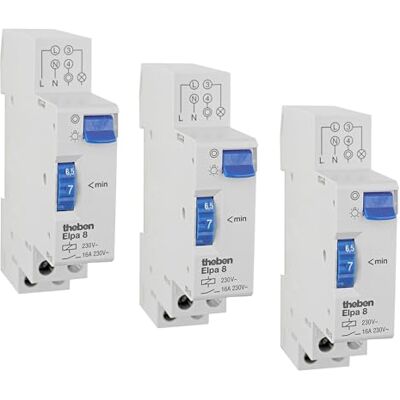 Theben ELPA 8 0080002 Lot de 3 interrupteurs électromécaniques TLZ sans consommation en veille 3 conducteurs 4 conducteurs commutables LED 300 W - Publicité Theben ELPA 8 0080002 Lot de 3 interrupteurs électromécaniques TLZ sans consommation en veille 3 conducteurs 4 conducteurs commutables LED 300 W - Publicité
