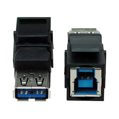 Bachmann Connecteur de données USB A/B 3.0 Keystone 917401, Noir - Publicité Bachmann Connecteur de données USB A/B 3.0 Keystone 917401, Noir - Publicité