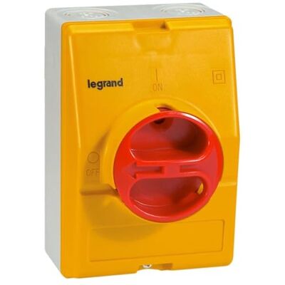 Legrand 022171 Interrupteur Sectionneur De Proximité 3p 16a Boitier Jaune étanche Ip65 - Publicité Legrand 022171 Interrupteur Sectionneur De Proximité 3p 16a Boitier Jaune étanche Ip65 - Publicité