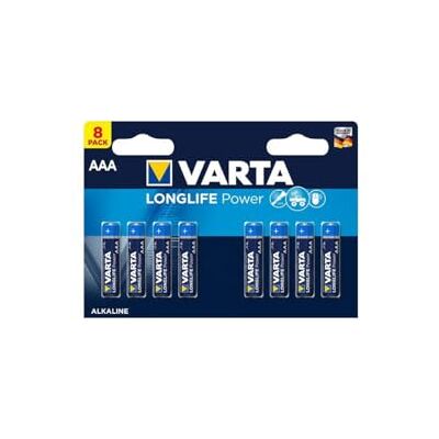 Varta LR03 - Piles Alcalines AAA - Pack de 8 - Publicité Varta LR03 - Piles Alcalines AAA - Pack de 8 - Publicité