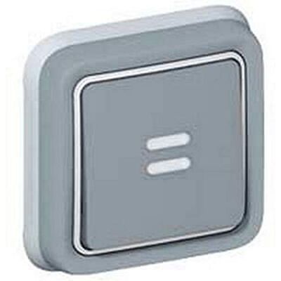 Legrand Poussoir inverseur PLEXO NO+NF lumineux complet IP55 encastré 10A gris - Publicité Legrand Poussoir inverseur PLEXO NO+NF lumineux complet IP55 encastré 10A gris - Publicité