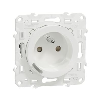Schneider Electric Wiser Odace Prise 2P+T connectée 16A zigbee Blanc S520559 - Publicité Schneider Electric Wiser Odace Prise 2P+T connectée 16A zigbee Blanc S520559 - Publicité