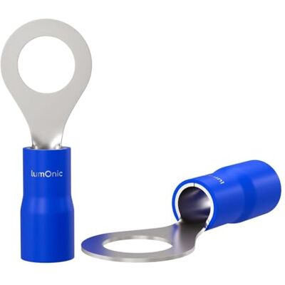 Lumonic 25x Cossette de câble en anneau 1,5-2,5mm² partiellement isolée M5 cuivre étamé connexion sûre des câbles sans soudure Kit, cosse à sertir, connecteur à sertir, anneau de levage Véhi - Publicité Lumonic 25x Cossette de câble en anneau 1,5-2,5mm² partiellement isolée M5 cuivre étamé connexion sûre des câbles sans soudure Kit, cosse à sertir, connecteur à sertir, anneau de levage Véhi - Publicité