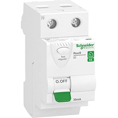 Schneider Electric R9ERC225 Resi9 XE, interrupteur différentiel, embrochable Int Diff XE 2P 25A 30mA AC - Publicité Schneider Electric R9ERC225 Resi9 XE, interrupteur différentiel, embrochable Int Diff XE 2P 25A 30mA AC - Publicité