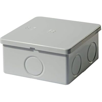 ELETTROCANALI Boîte de jonction avec parois lisses, 80 x 80 x 40 mm, IP44, trous prédisposés, couvercle sous pression, gris, série 410, Boite Encastrement Electrocanal EC410C3 - Publicité ELETTROCANALI Boîte de jonction avec parois lisses, 80 x 80 x 40 mm, IP44, trous prédisposés, couvercle sous pression, gris, série 410, Boite Encastrement Electrocanal EC410C3 - Publicité