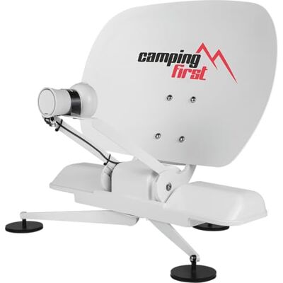 Camping First Satmex Mobil 3 – Antenne Satellite (Entièrement Automatique, Orientation Astra 19,2° Est, sans Alimentation supplémentaire, idéal pour Usage Mobile) – Blanc - Publicité Camping First Satmex Mobil 3 – Antenne Satellite (Entièrement Automatique, Orientation Astra 19,2° Est, sans Alimentation supplémentaire, idéal pour Usage Mobile) – Blanc - Publicité