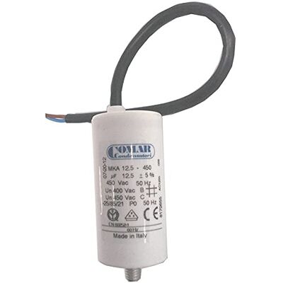 COMAR Condensateur 12.5 uF µF à câble (et 2 fils) dimensions 35 X 70 mm pour Pompes Imergées, Pompe de piscine, Compresseur, Portails, Tondeuses, Appareils ménagers-etc- Produit européen - Publicité COMAR Condensateur 12.5 uF µF à câble (et 2 fils) dimensions 35 X 70 mm pour Pompes Imergées, Pompe de piscine, Compresseur, Portails, Tondeuses, Appareils ménagers-etc- Produit européen - Publicité