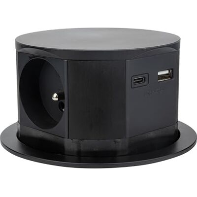 Otio Bloc multiprise Noir encastrable Compact Bureau ou Cuisine - Publicité Otio Bloc multiprise Noir encastrable Compact Bureau ou Cuisine - Publicité