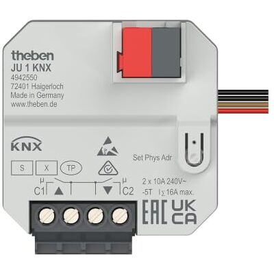 Theben 4942550 JU 1 KNX Actionneur de store encastré 1 canal pour volet roulant, protection solaire, brise-vue - Publicité Theben 4942550 JU 1 KNX Actionneur de store encastré 1 canal pour volet roulant, protection solaire, brise-vue - Publicité