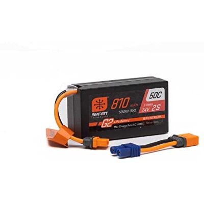 Spektrum 7,4 V 810 mAh 2S Smart G2 50C LiPo : IC2 - Publicité Spektrum 7,4 V 810 mAh 2S Smart G2 50C LiPo : IC2 - Publicité