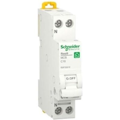 Schneider Electric R9P35616 - Disjoncteur 16A 1P+N Courbe C - Publicité Schneider Electric R9P35616 - Disjoncteur 16A 1P+N Courbe C - Publicité