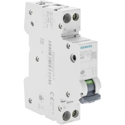Siemens Disjoncteur 32A Ph+N courbe C 4.5kA 230V - Publicité Siemens Disjoncteur 32A Ph+N courbe C 4.5kA 230V - Publicité