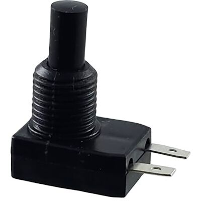 LEVSEB Interrupteur à pression avec écrou de fixation et connexion à souder 2 broches 2 A, 250 V~ (6 V 9 V 12 V 24 V 125 V AC/DC) noir, interrupteur de rechange - Publicité LEVSEB Interrupteur à pression avec écrou de fixation et connexion à souder 2 broches 2 A, 250 V~ (6 V 9 V 12 V 24 V 125 V AC/DC) noir, interrupteur de rechange - Publicité