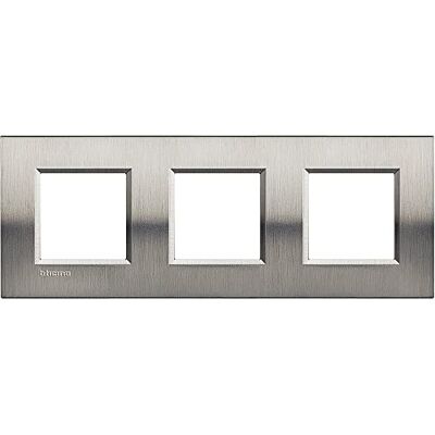 Bticino LNA4802M3ACS Plaque Livinglight Naturalia, 2+2+2 Modules, Horizontal ou Vertical, Acier Brossé - Publicité Bticino LNA4802M3ACS Plaque Livinglight Naturalia, 2+2+2 Modules, Horizontal ou Vertical, Acier Brossé - Publicité