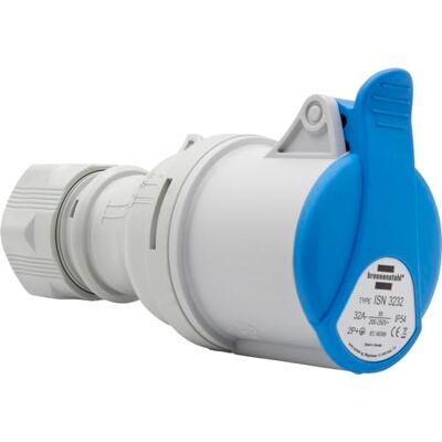 Brennenstuhl Prise électrique CEE à 3 pôles pour usage extérieur, prise CEE 230 V/32 A avec couvercle, connexion vissable, utilisation en extérieur, camping, camping-car, chantiers navals, IP44, 32 A - Publicité Brennenstuhl Prise électrique CEE à 3 pôles pour usage extérieur, prise CEE 230 V/32 A avec couvercle, connexion vissable, utilisation en extérieur, camping, camping-car, chantiers navals, IP44, 32 A - Publicité
