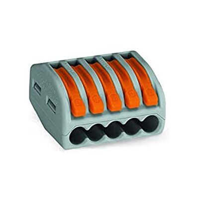 WAGO Borne de raccordement 222-415-10 flexible: 0.08-4 mm² rigide: 0.08-2.5 mm² Nombre de pôles (num): 5 gris, orange 10 pc(s) - Publicité WAGO Borne de raccordement 222-415-10 flexible: 0.08-4 mm² rigide: 0.08-2.5 mm² Nombre de pôles (num): 5 gris, orange 10 pc(s) - Publicité