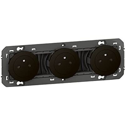 Legrand Prise Triple Murale 16A avec Terre dooxie Surface Prise 2P + T Affleurante avec Fond Rétractable Fabriqué En France Noir - Publicité Legrand Prise Triple Murale 16A avec Terre dooxie Surface Prise 2P + T Affleurante avec Fond Rétractable Fabriqué En France Noir - Publicité