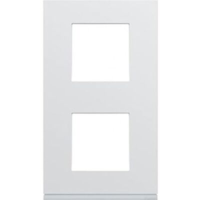 Hager plaque 2 postes verticale 57 mm pure gallery wxp0022 - Publicité Hager plaque 2 postes verticale 57 mm pure gallery wxp0022 - Publicité