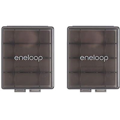 eneloop Panasonic BQ-CASEK2SA Pro Lot de 2 boîtiers de Rangement pour Piles 4AA ou 5AAA, Gris Obsidienne - Publicité eneloop Panasonic BQ-CASEK2SA Pro Lot de 2 boîtiers de Rangement pour Piles 4AA ou 5AAA, Gris Obsidienne - Publicité