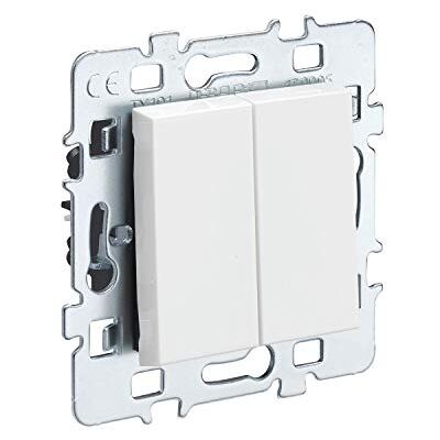 DEBFLEX Interrupteur va et vient Prises electriques Standard Prise extra plate Prise murale Interrupteur va et vient sans Fil Prise murale Casual Mecanisme Vv Double + Cache Blanc + Support Metal - Publicité DEBFLEX Interrupteur va et vient Prises electriques Standard Prise extra plate Prise murale Interrupteur va et vient sans Fil Prise murale Casual Mecanisme Vv Double + Cache Blanc + Support Metal - Publicité