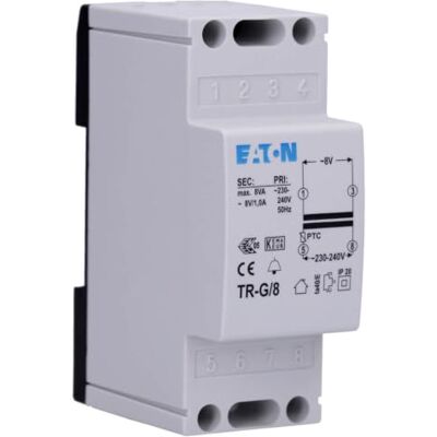 Eaton Transformateur de sonnette 8 V, 1 A REG tr G/8, 272480 - Publicité Eaton Transformateur de sonnette 8 V, 1 A REG tr G/8, 272480 - Publicité