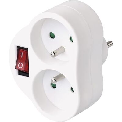 EMOS FELIXMANIA Adaptateur Multiprise Prises Interrupteur 2X Prises Blanc PVC Tension 250V - Publicité EMOS FELIXMANIA Adaptateur Multiprise Prises Interrupteur 2X Prises Blanc PVC Tension 250V - Publicité