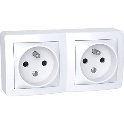 Schneider Alréa Prise double 16A IP20 - Publicité Schneider Alréa Prise double 16A IP20 - Publicité
