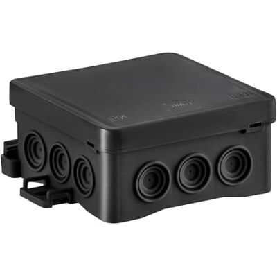 SIMET Boîte murale NS6 FASTBOX&HOOK dimensions 85 x 85 x 40 mm Noir sans halogène autoextinguible résistante aux UV IP54 avec option suspendue HNS 1 pièce - Publicité SIMET Boîte murale NS6 FASTBOX&HOOK dimensions 85 x 85 x 40 mm Noir sans halogène autoextinguible résistante aux UV IP54 avec option suspendue HNS 1 pièce - Publicité