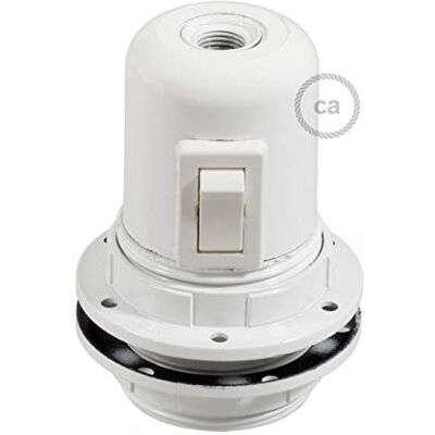 Creative - Kit portalampada E27 bakelite double-ring switch - Blanc - Publicité Creative - Kit portalampada E27 bakelite double-ring switch - Blanc - Publicité