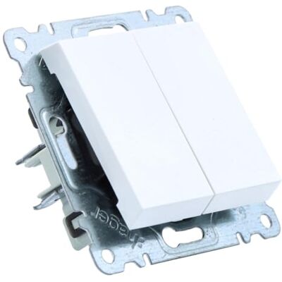 Hager lumina2 – Commutateur double lumina2 Blanc polaire - Publicité Hager lumina2 – Commutateur double lumina2 Blanc polaire - Publicité