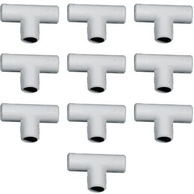 Electron Lot de 10 raccords en T pour tubes rigides diamètre 32 mm inspectable en PVC rigide IP40 anti-poussière usage interne pour installation électrique, câbles électriques, PVC, haute résistance - Publicité Electron Lot de 10 raccords en T pour tubes rigides diamètre 32 mm inspectable en PVC rigide IP40 anti-poussière usage interne pour installation électrique, câbles électriques, PVC, haute résistance - Publicité