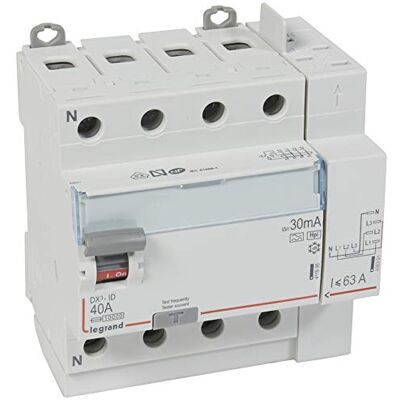 Legrand Interrupteur différentiel 4P 400V~ 40A type F 30mA 5 modules - Publicité Legrand Interrupteur différentiel 4P 400V~ 40A type F 30mA 5 modules - Publicité