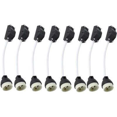 BlueXP 8 Pièces Douilles GU10 en Céramique avec Connecteur Câble 2A 250V Douille de Lamp GU10 Socket Adaptateur de Base avec Câbles Isolés pour Lampes LED Ampoules Halogène CFLSpots Encastrables - Publicité BlueXP 8 Pièces Douilles GU10 en Céramique avec Connecteur Câble 2A 250V Douille de Lamp GU10 Socket Adaptateur de Base avec Câbles Isolés pour Lampes LED Ampoules Halogène CFLSpots Encastrables - Publicité