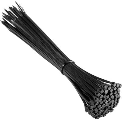 Ewent 100 pièces d'attaches de câble professionnelles, Collier de Serrage 200 mm x 2,5 mm, Attache Câble, Serre Câbles Rilsan Nylon, Résistante à la température, Couleur Noire - Publicité Ewent 100 pièces d'attaches de câble professionnelles, Collier de Serrage 200 mm x 2,5 mm, Attache Câble, Serre Câbles Rilsan Nylon, Résistante à la température, Couleur Noire - Publicité